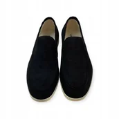 Mokasyny męskie - Mokasyny męskie zamszowe Old Money 43 - miniaturka - grafika 1