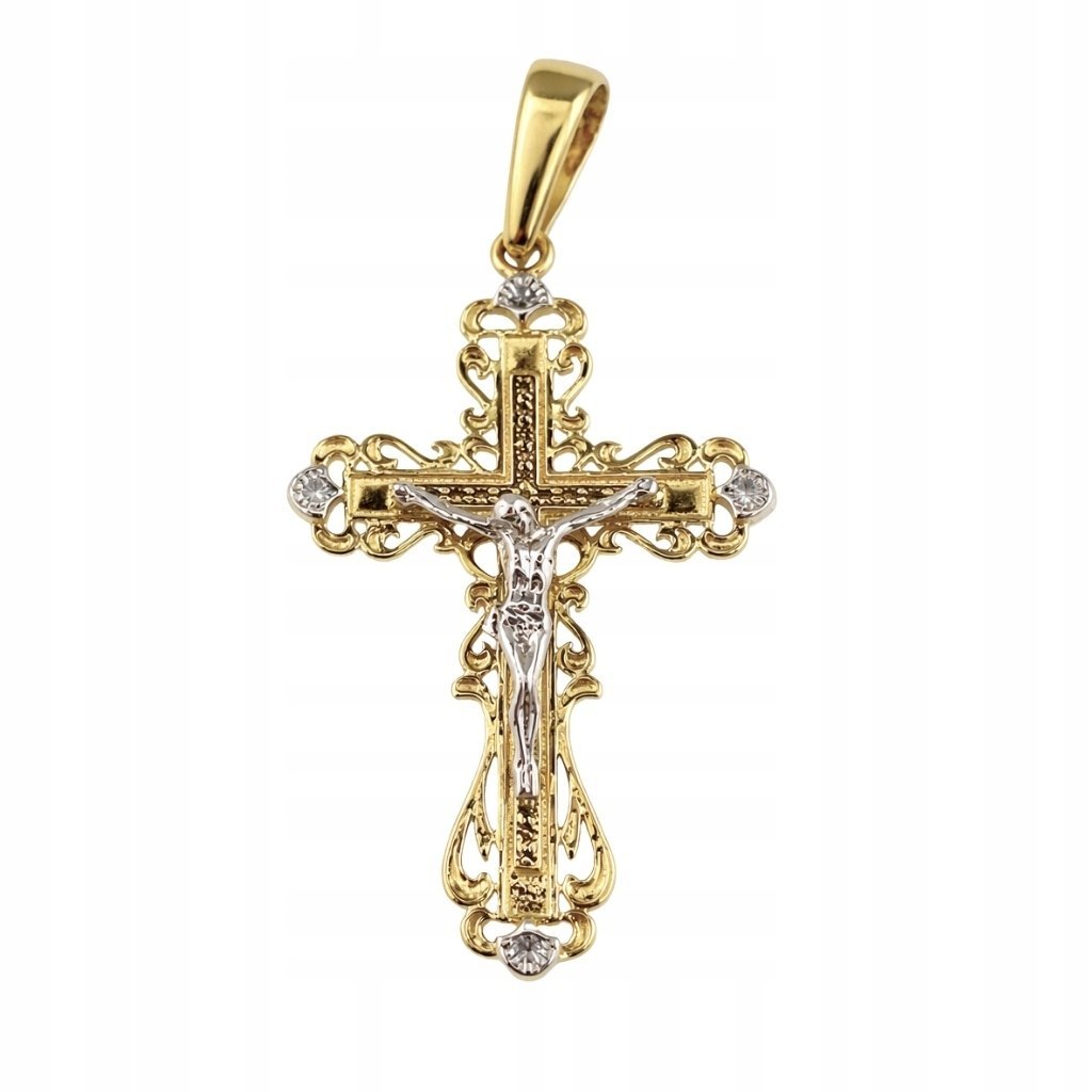 Zawieszka ozdobny krzyż ze złota pr. 585, 14K