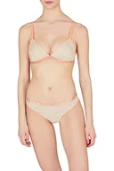 Biustonosze - Emporio Armani damski biustonosz z koronki haftowane biustonosz Push Up, Papaja/ogród kwiatowy., XL - miniaturka - grafika 1