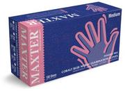 Rękawiczki jednorazowe - Maxter Rękawiczki Nitrylowe Bezpudrowe Diagnostyczne - Niebieskie, rozmiary XS, S, M, L, XL op. 100 szt. - miniaturka - grafika 1