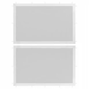 vidaXL Ścianki boczne do namiotu, 2 szt., siatkowe, białe - Pawilony ogrodowe - miniaturka - grafika 2