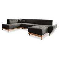 Narożniki - Ciemnoszara rozkładana sofa w kształcie litery "U" Miuform Dazzling Daisy, lewostronna - miniaturka - grafika 1