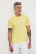 Koszulki męskie - Boss Orange polo męski kolor żółty gładki - miniaturka - grafika 1