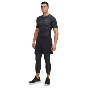 Męskie legginsy treningowe Under Armour UA Heat Gear Armour 3/4 Legging - czarne - Spodnie męskie - miniaturka - grafika 1