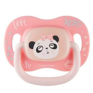 Canpol babies Smoczek uspokajający silikonowy 6-18m okrągły EXOTIC ANIMALS panda - Smoczki uspokajające - miniaturka - grafika 1