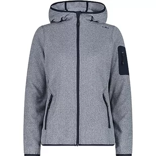 CMP damska kurtka Knit-Tech ze stałym kapturem, B.Blue-Biały, 46 - Kurtki damskie - miniaturka - grafika 1