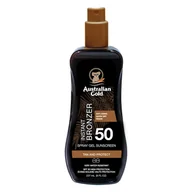 Balsamy i kremy do opalania - Australian Gold SPF 50 Spray Gel with Bronzer - Żel w sprayu do opalania z bronzerem Ochrona przeciwsłoneczna 237 ml - miniaturka - grafika 1