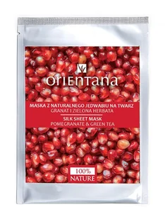 Orientana Maska do twarzy z naturalnego jedwabiu Granat i Zielona Herbata ORI-6249 - Maseczki do twarzy - miniaturka - grafika 2