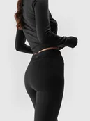 Pozostała odzież narciarska - Bielizna termiczna drapana (dół) damska 4F 4FWAW24UBRUF075-20S Czarny - miniaturka - grafika 1