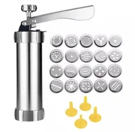 Pozostałe akcesoria kuchenne - Maszynka Do Ciastek Ciasteczek 20 Wzorów Stal Nierdzewna - miniaturka - grafika 1