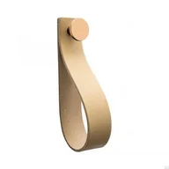 Wieszaki i stojaki - Wieszak ścienny Loop Strap skórzany naturalny z miedzianym - miniaturka - grafika 1