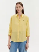 Koszule damskie - Tommy Hilfiger Koszula WW0WW42037 Żółty Relaxed Fit - miniaturka - grafika 1