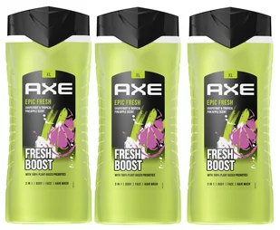 Axe, Epic Fresh, Żel pod prysznic, 3x400 ml - Żele pod prysznic dla mężczyzn - miniaturka - grafika 1