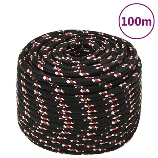 Linka żeglarska, czarna, 14 mm, 100 m, polipropylen - Żeglarstwo - miniaturka - grafika 1