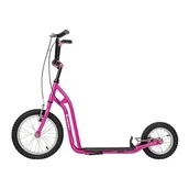 Hulajnogi - Insportline Hulajnoga Milester 16/12" z pompowanymi kołami, Różowy 20850-2 - miniaturka - grafika 1