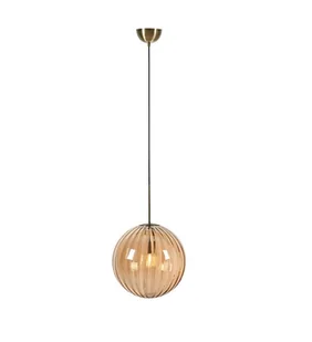 Stylowa lampa wisząca z bursztynową kulą 108763 z serii FENGARI - Lampy sufitowe - miniaturka - grafika 1