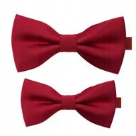 Krawaty i muchy męskie - Zestaw muszek dla taty i syna - bordowe - miniaturka - grafika 1