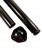 Zawiasy, okucia i inne akcesoria - Gtv Noga Meblowa Do Stołu Biurka H=710mm, fi60 mm, stal, czarna Regulacja - miniaturka - grafika 1