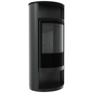 Piec stalowy koza RUNA Ø 150 8 kW z czarnym termotec - Piece wolnostojące - miniaturka - grafika 1