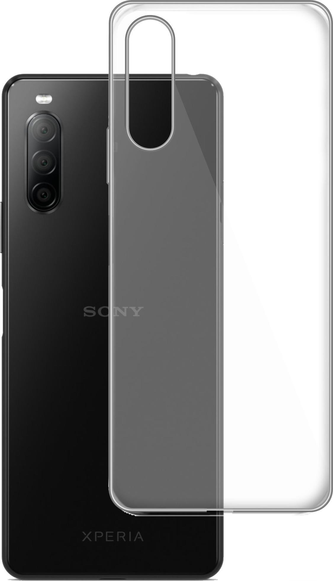 etumi Etui Do Sony Xperia 10 Ii Gumowe Slim Clear View Pokrowiec Ochronny / Futerał Obudowa / Ochrona Clear Cover Bezbarwne Slim Case0225