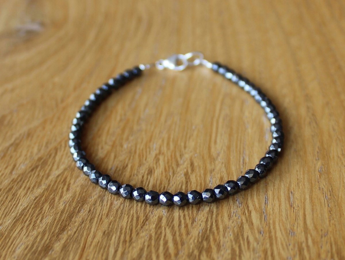 Bransoletka naturalny HEMATYT fasetowany 3,0mm agalag