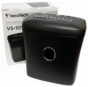 Niszczarki - Niszczarka dokumentów Verotech VS-1010CC, 350W, DIN P-4, niszczy zszywki, karty kredytowe, płyty CD/DVD, zgodna z RODO - miniaturka - grafika 1