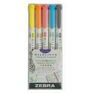 Zakreślacze - Zakreślacze Zestaw Friendly Zebra Mildliner 5 kolorów - miniaturka - grafika 1