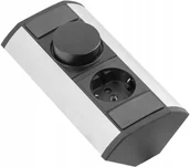 Przedłużacze i rozgałęźniki - Przedłużacz kątowy MINI z regulatorem CCT i gniazdem schuko, GTV - miniaturka - grafika 1