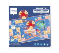 Gry planszowe - Gra magnetyczna Drabina ze spinnerem Kosmos Scratch - gra - miniaturka - grafika 1