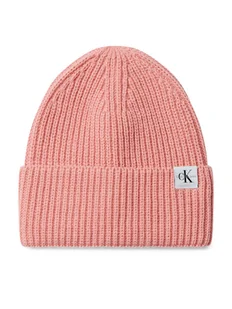 Calvin Klein Jeans Czapka Monogram Rib Beanie IU0IU00440 Różowy - Czapki dla dzieci - miniaturka - grafika 1