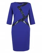 Sukienki - Sukienka Tiffanii 44 wizyta wesele komunia wizyta - miniaturka - grafika 1