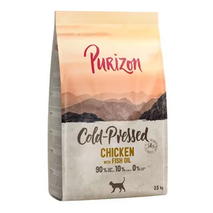 Purizon Coldpressed, kurczak z olejem rybim, tłoczona na zimno - 2 x 2,5 kg - Sucha karma dla kotów - miniaturka - grafika 1