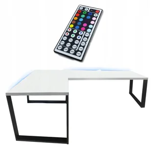 Biurko Gamingowe Narożne Loftowe Metalowe 180X120 Led Rgb - Biurka gamingowe - miniaturka - grafika 1