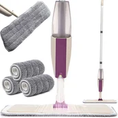 Miotły, szufle, mopy - MOP PŁASKI ZE SPRYSKIWACZEM SPRAYMOP 3x MIKROFIBRA - miniaturka - grafika 1