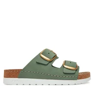 Klapki i japonki damskie - Klapki Dr. Brinkmann 700741-07 Zielony - miniaturka - grafika 1