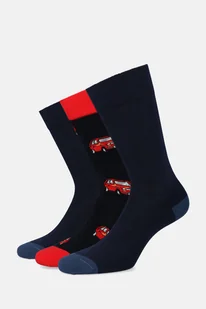 Zestaw 3 Par Skarpet Granatowych - Skarpetki męskie - miniaturka - grafika 1