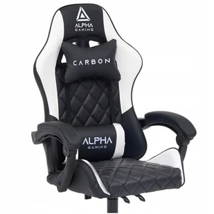 Fotel Alpha Gaming Carbon Biały Porządny - Fotele gamingowe - miniaturka - grafika 5
