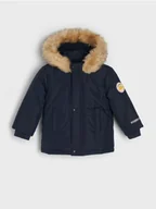 Kurtki i płaszcze dla chłopców - Sinsay - Ciepła kurtka z kapturem - granatowy - miniaturka - grafika 1
