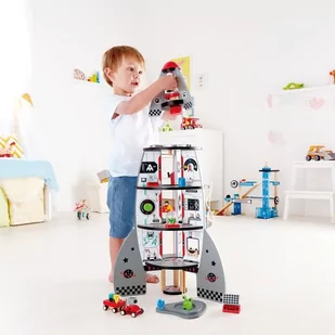 Hape czteropiętrowa rakieta kosmiczna - Tory, garaże, parkingi - miniaturka - grafika 2