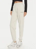 Spodnie sportowe damskie - Calvin Klein Jeans Spodnie dresowe Monologo J20J223590 Szary Relaxed Fit - miniaturka - grafika 1