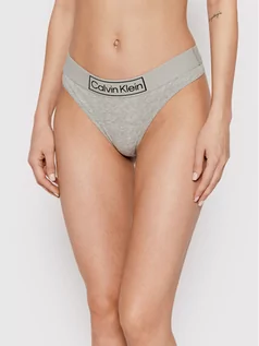 Majtki damskie - Calvin Klein Underwear Stringi 000QF6774E Szary - grafika 1