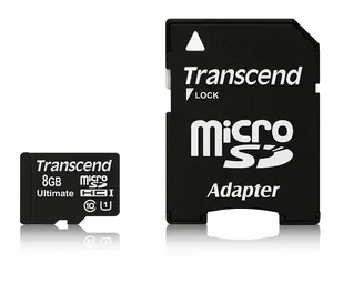 Karta pamięci Transcend 8GB UHS-I U1 (90MB/s + adapter - Karty pamięci - miniaturka - grafika 1