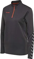 Bluzy damskie - Hummel damska bluza z suwakiem do połowy długości, kolor asfalt, M 204929-1525-M - miniaturka - grafika 1
