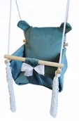 Leżaczki i huśtawki - HUŚTAWKA DLA DZIECI miś kolor TURKUSOWY - miniaturka - grafika 1