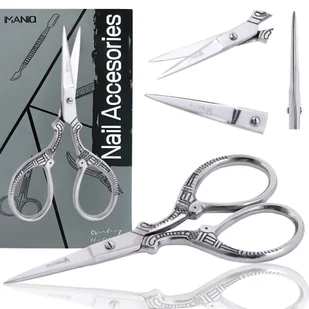 Nożyczki do paznokci skórek proste ostrza kosmetyczne manicure pedicure stal gabinet SPA srebrne - Akcesoria do paznokci - miniaturka - grafika 1