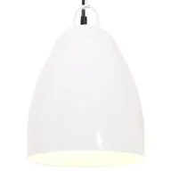 Lampy sufitowe - VidaXL Industrialna lampa wisząca, 25 W, biała, okrągła, 32 cm, E27 320562 - miniaturka - grafika 1