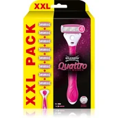 Maszynki do golenia i wkłady - Wilkinson Quattro For Women maszynka do golenia z wymiennymi wkładami dla kobiet + 8 wkładów - miniaturka - grafika 1