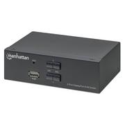 Przełączniki KVM - Manhattan Przełącznik Przełącznik KVM DisplayPort/USB 2x1 4K 60Hz 153546 - miniaturka - grafika 1