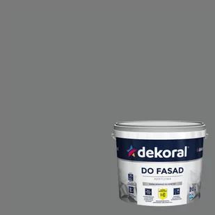 Dekoral Farba fasadowa Polinit grafit 5 l 418942 - Farby zewnętrzne - miniaturka - grafika 1
