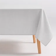 Obrusy i serwetki - Obrus plamoodporny bawełniany, miękki w dotyku, gładki jasnoszary 140x300 cm - miniaturka - grafika 1